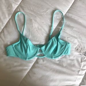 Aqua blue bikini top